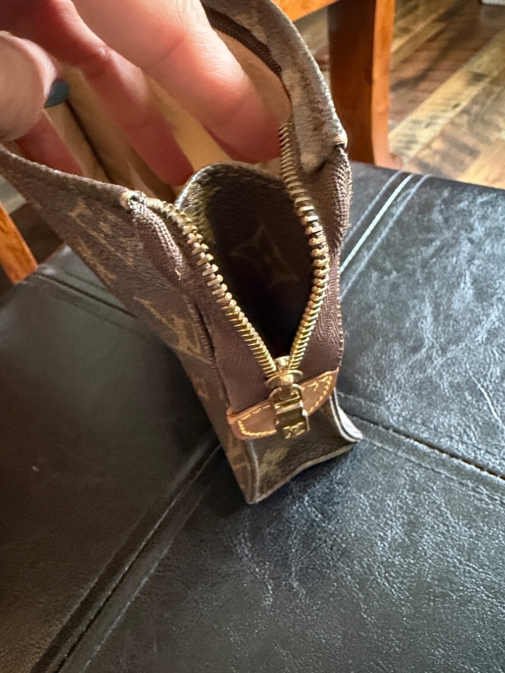 Louis Vuitton Monogram Canvas Pouch in Brown and Tan - Picture 8 of 11
